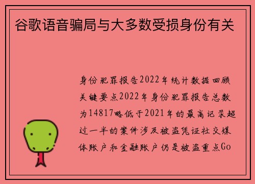 谷歌语音骗局与大多数受损身份有关  谷歌语音骗局与大多数受损身份有关